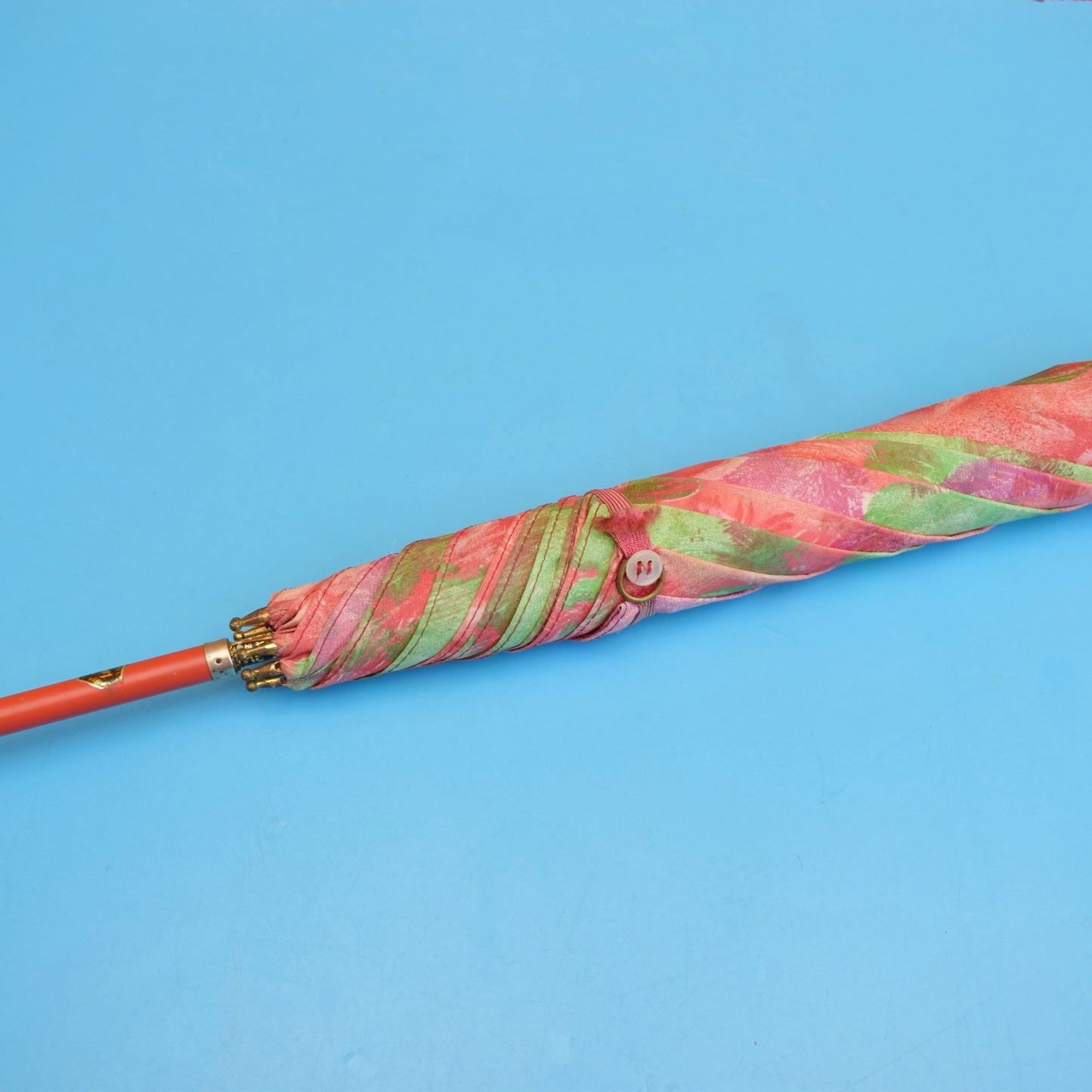 Vintage 1960s Umbrellas - Painterly Flowers / Swirls - Pink or Blue
