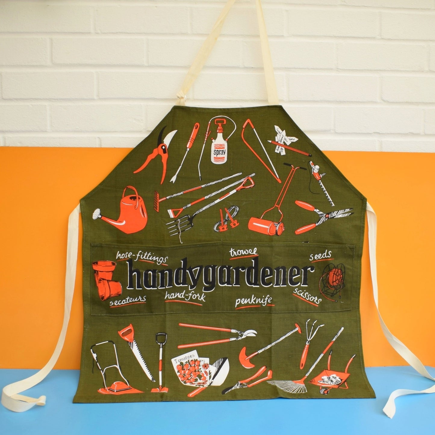 Vintage 1970s Full Apron - Gardening - Handy Gardener
