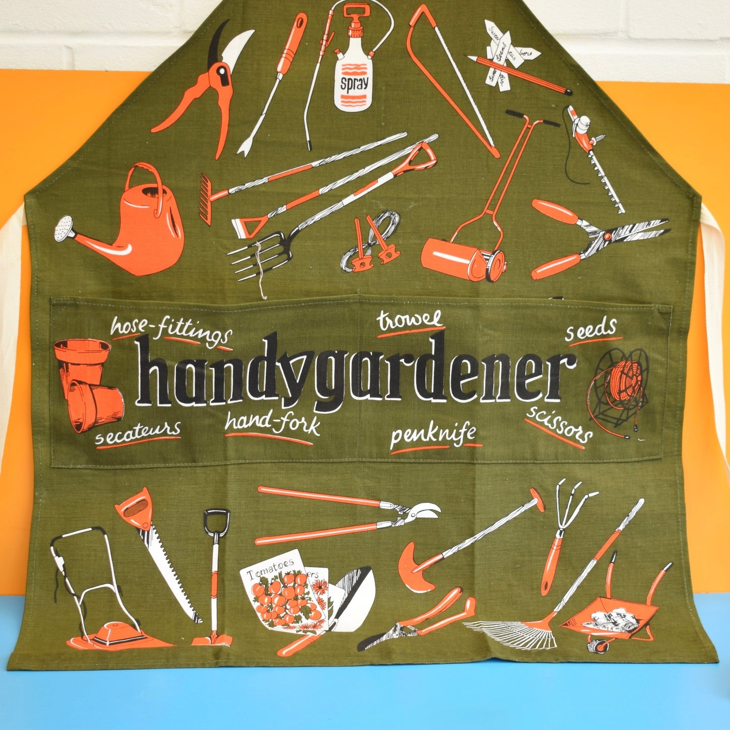 Vintage 1970s Full Apron - Gardening - Handy Gardener