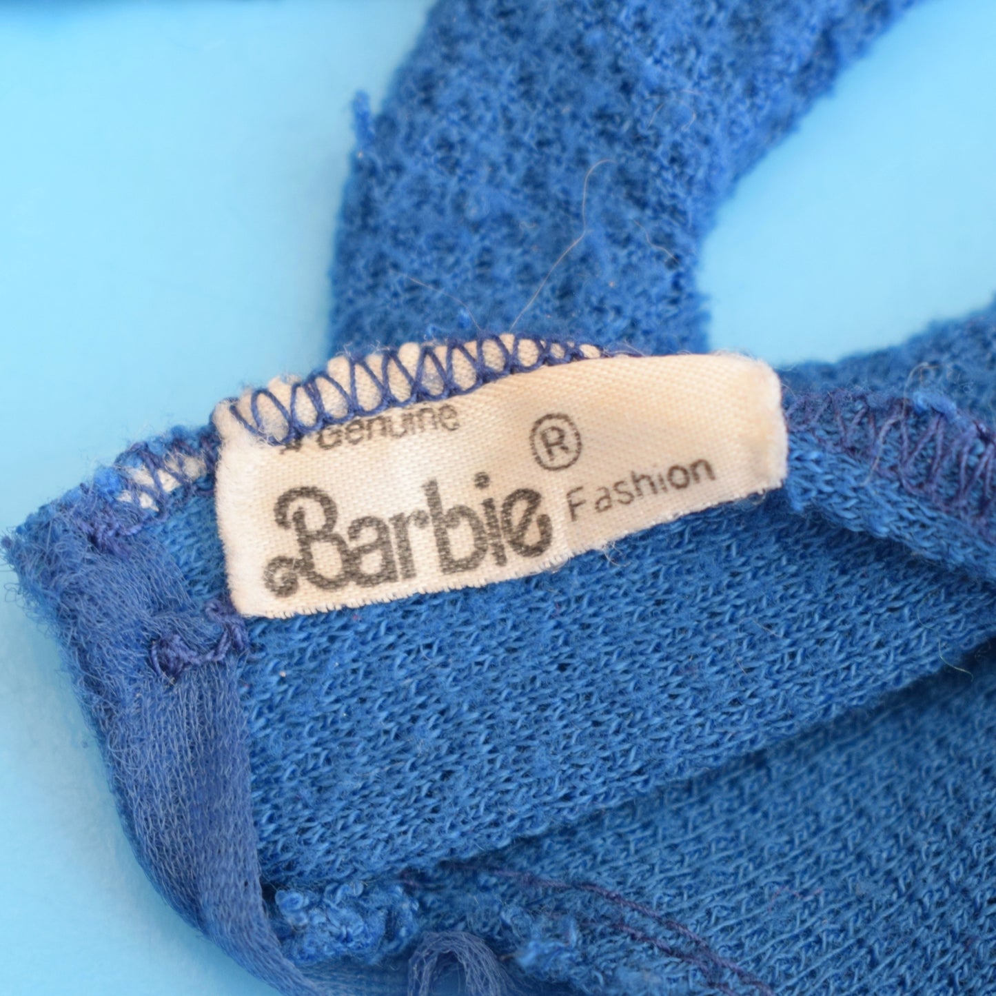 Vintage 1970s Barbie Outfit - Blue Textured