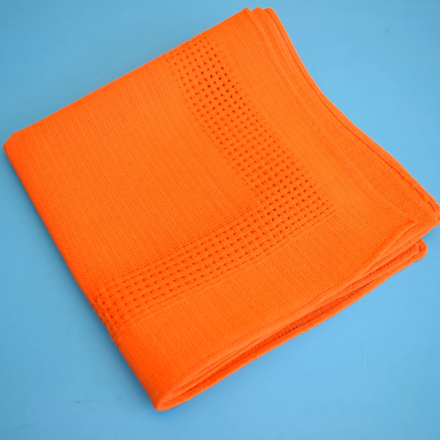 Vintage 1960s Napkins / Placemats - Flowers / Pineapples - Orange