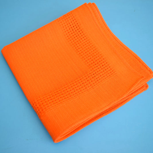 Vintage 1960s Napkins / Placemats - Flowers / Pineapples - Orange