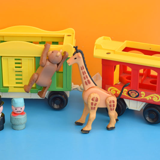 Vintage 1970s Fisher Price - Circus Train & Animals . by Pineapple Retro