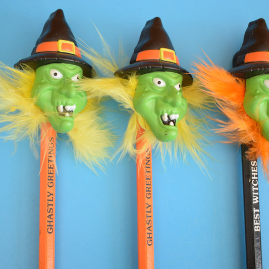 Vintage 1990s Russ Halloween Pencils/ Toppers by Pineapple Retro