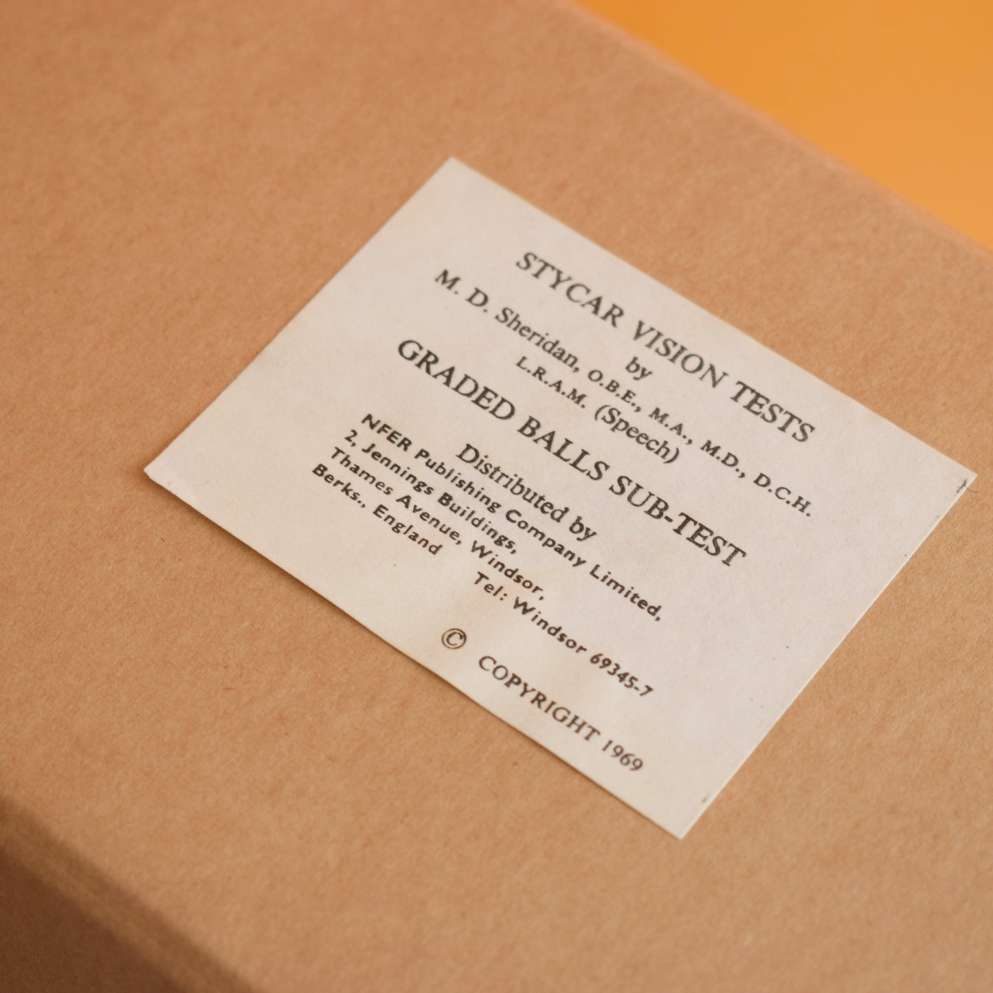 Vintage 1960s The Stycar Hearing & Vision Test Kit