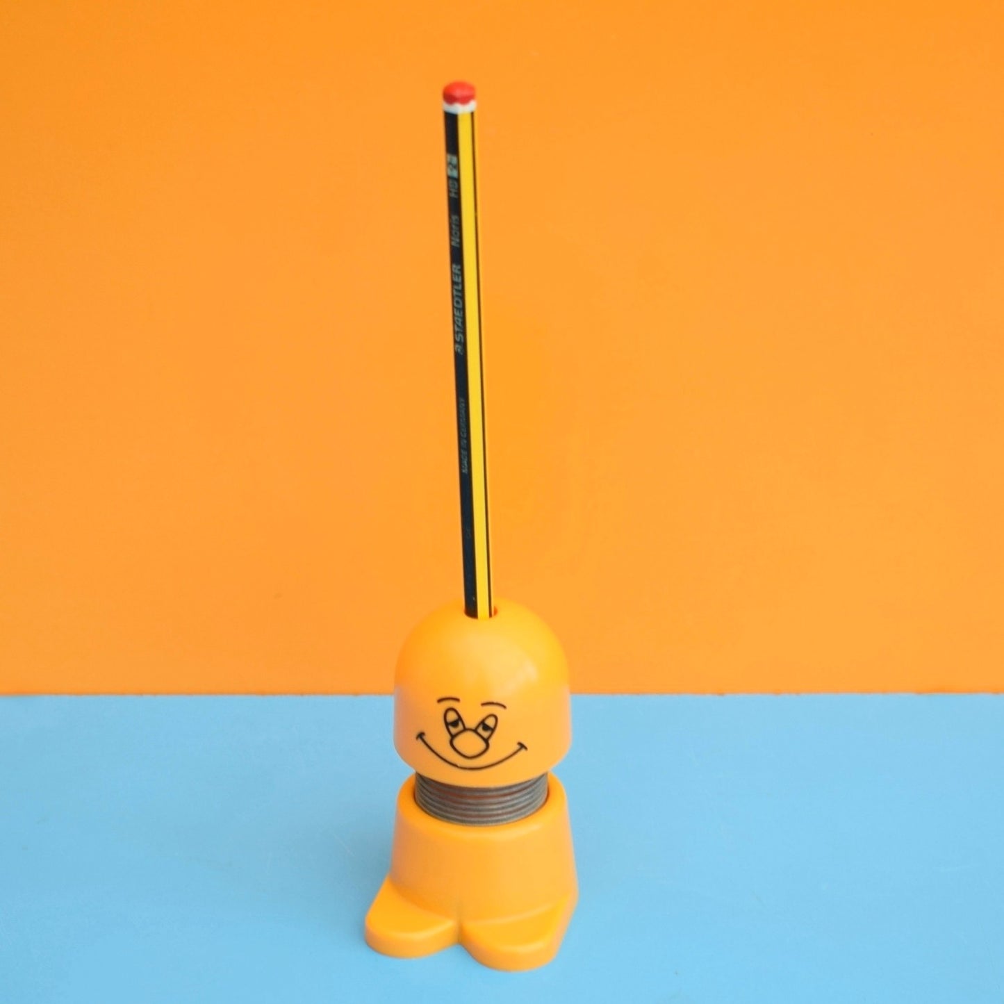 Vintage 1980s Plastic Desk Bits - Pencil Holders/ Rubbers - Papermate Chucklers