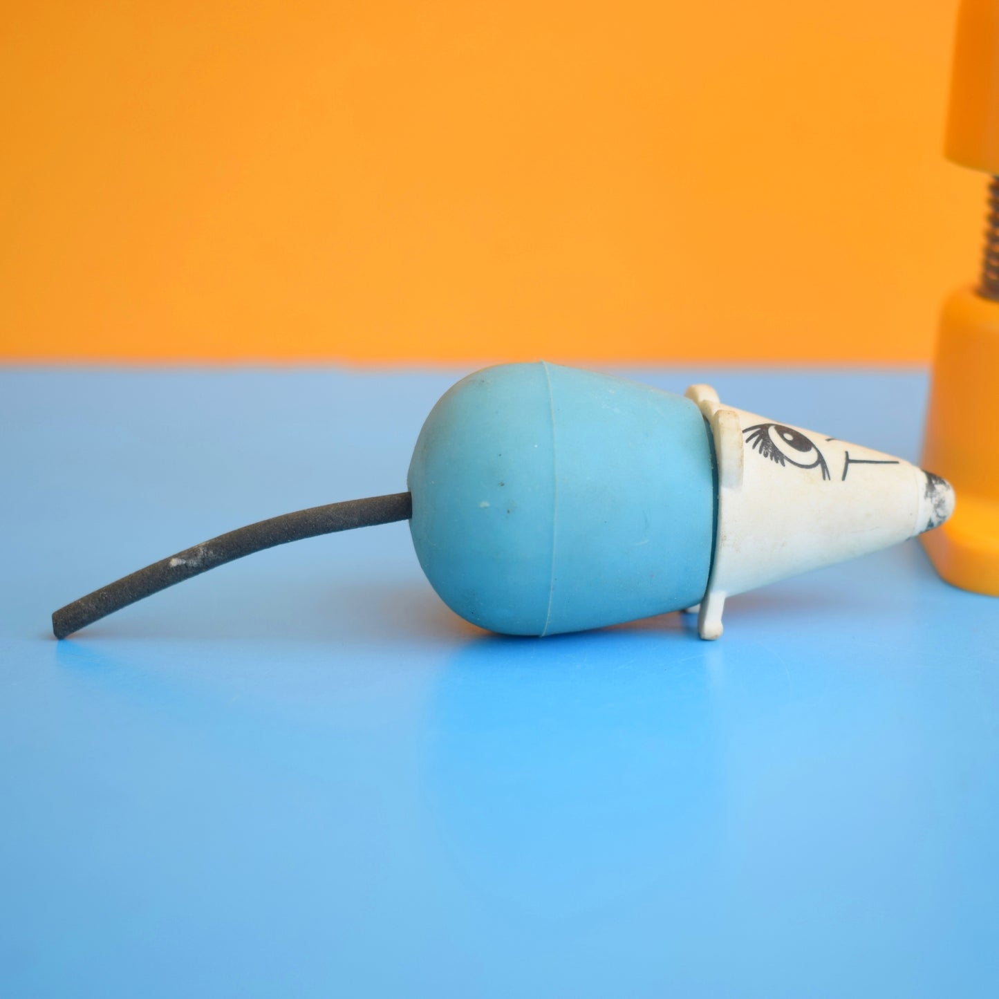 Vintage 1980s Plastic Desk Bits - Pencil Holders/ Rubbers - Papermate Chucklers