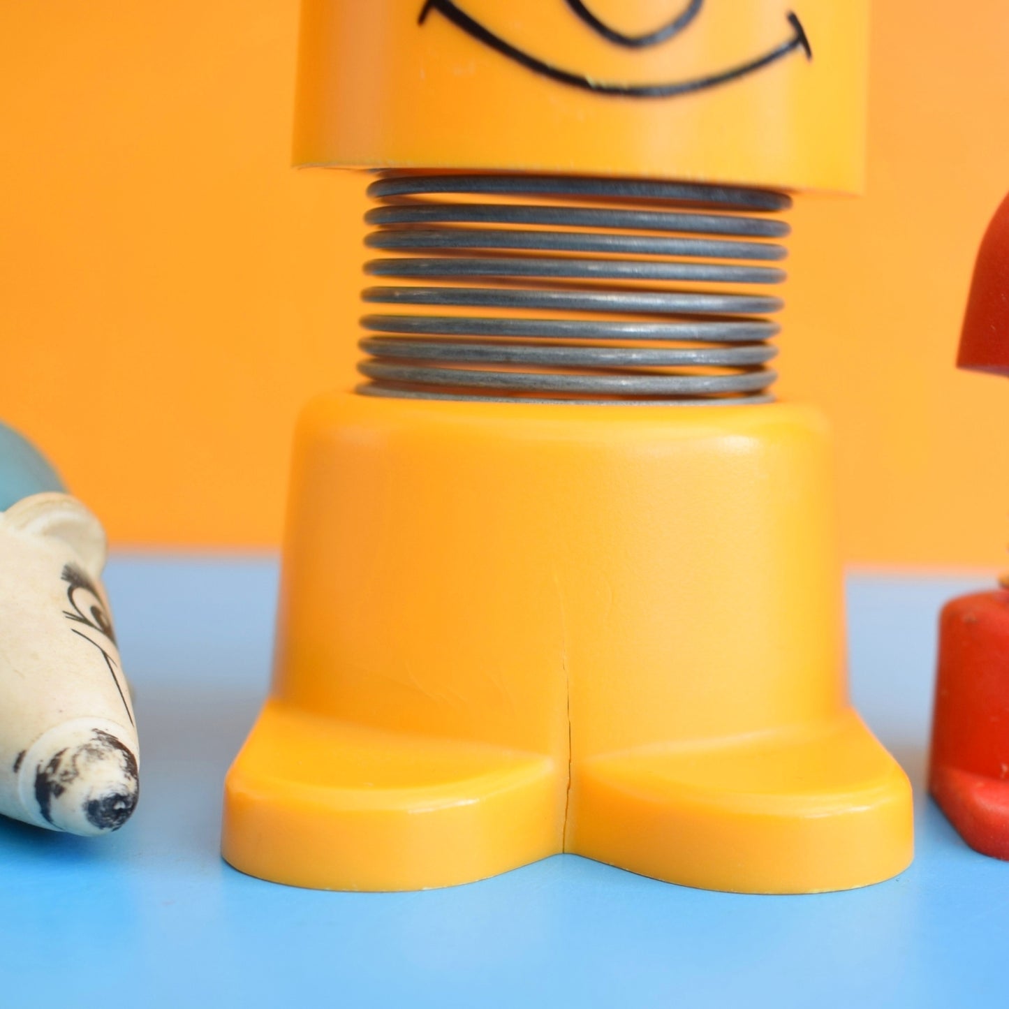 Vintage 1980s Plastic Desk Bits - Pencil Holders/ Rubbers - Papermate Chucklers