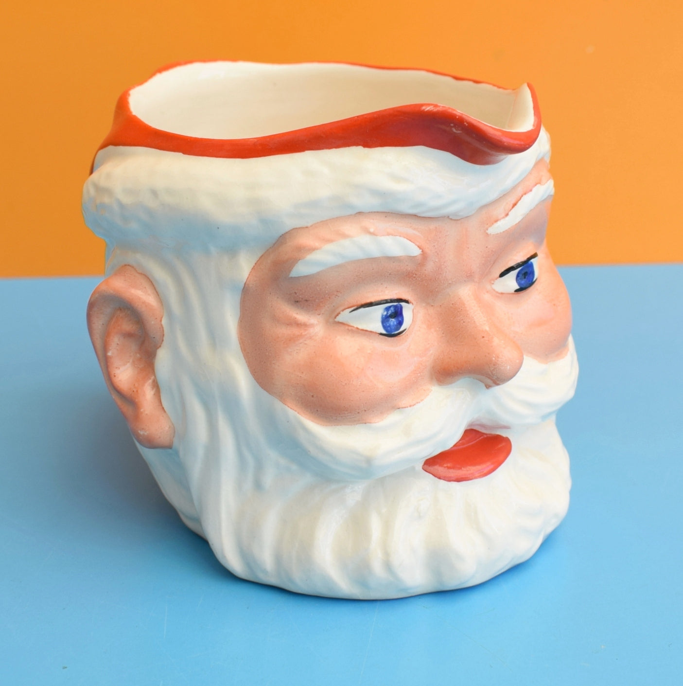 Vintage 1960s Ceramic Santa Head Jug- Birds Custard by Pineapple Retro