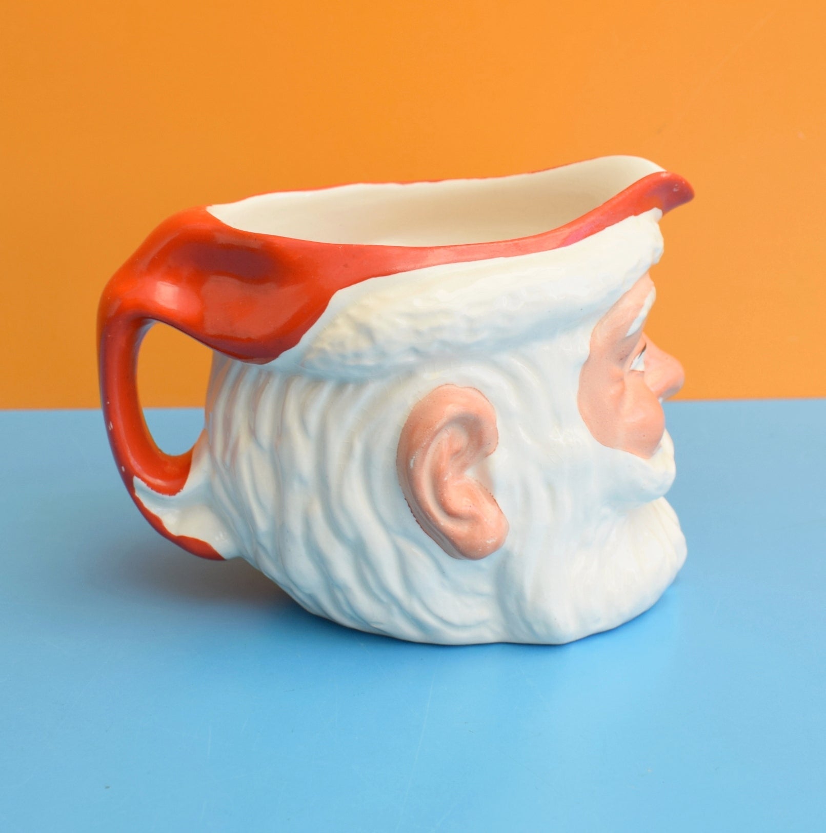 Vintage 1960s Ceramic Santa Head Jug- Birds Custard by Pineapple Retro