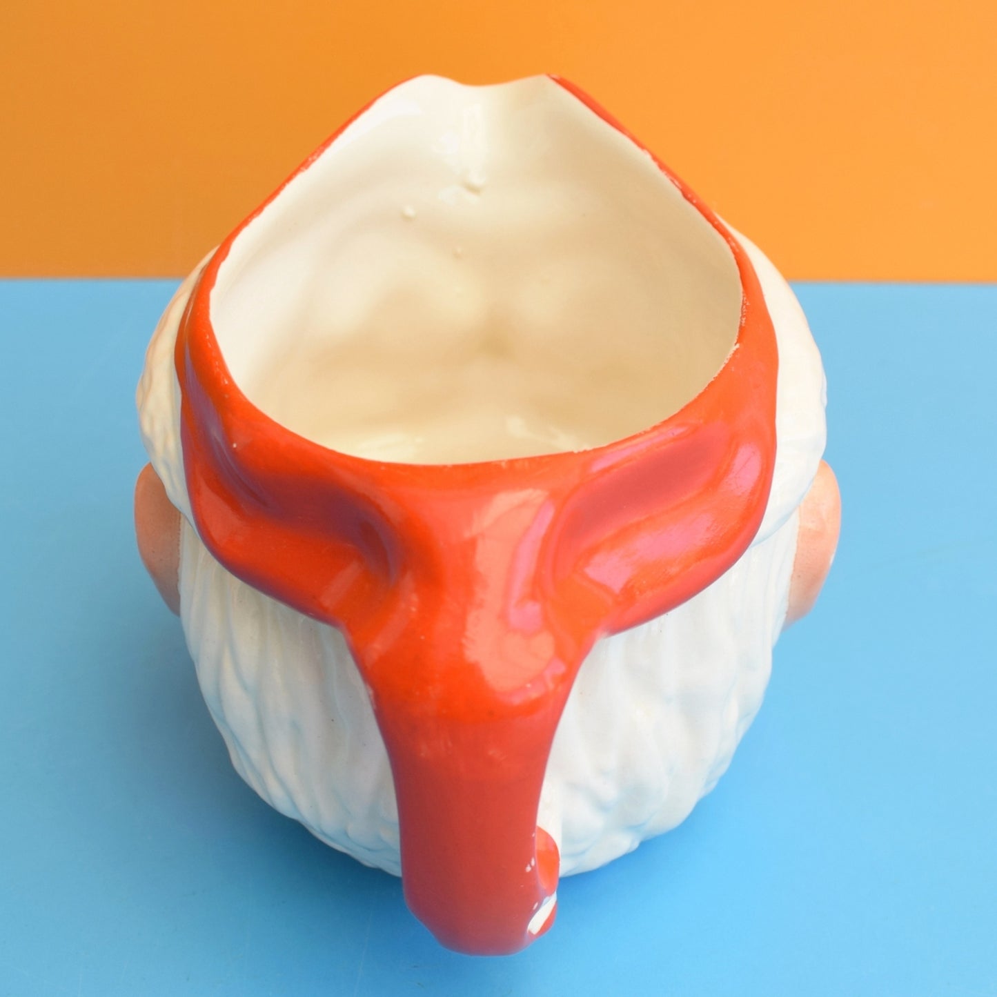 Vintage 1960s Ceramic Santa Head Jug- Birds Custard by Pineapple Retro