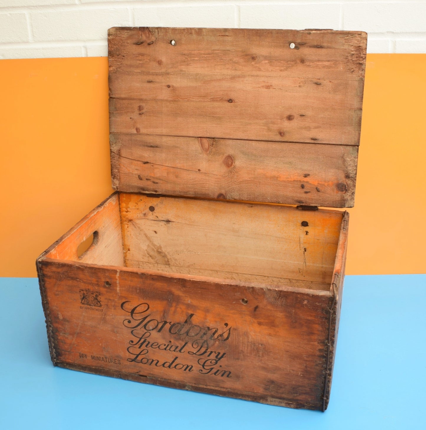 Vintage 1950s Large Wooden Crate / Box - Gordon's Special Dry London Gin . by Pineapple Retro