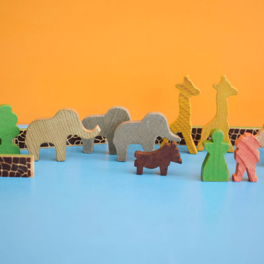 Vintage 1970s Mixed German Wooden Animals / People