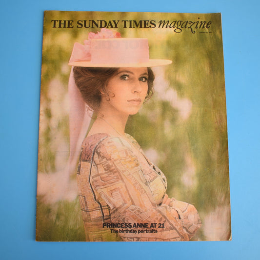 Vintage 1970s Magazine -Sunday Times Mag- Princess Anne
