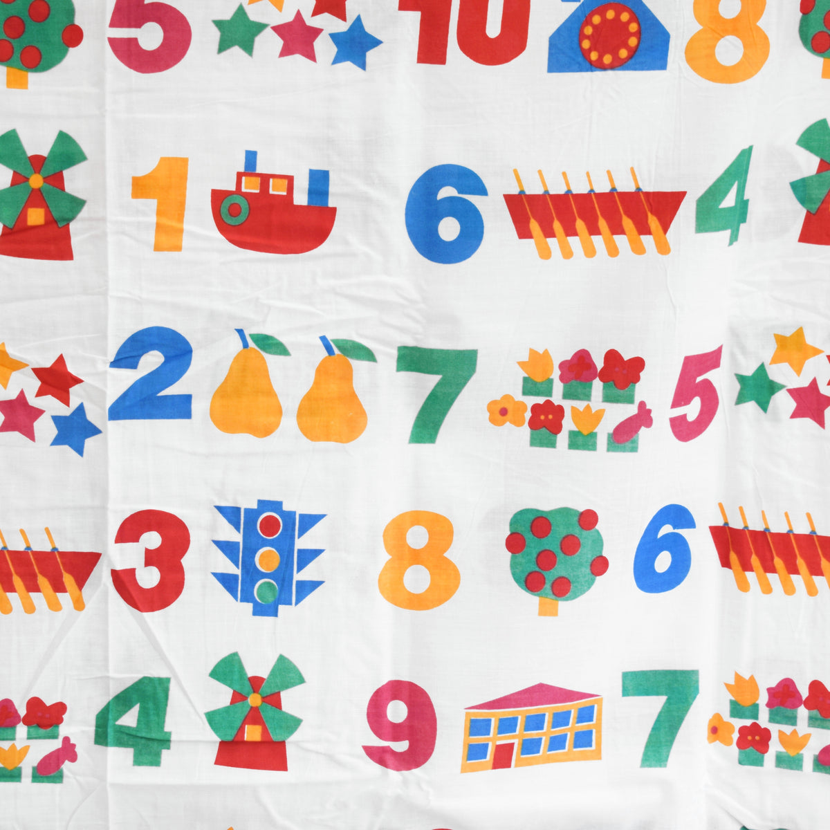 Vintage 1990s Single Duvet Set - Concept Kids - Numbers - Unused by Vintage