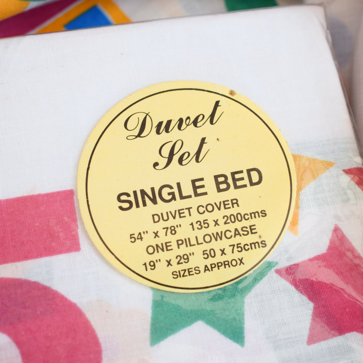 Vintage 1990s Single Duvet Set - Concept Kids - Numbers - Unused by Vintage
