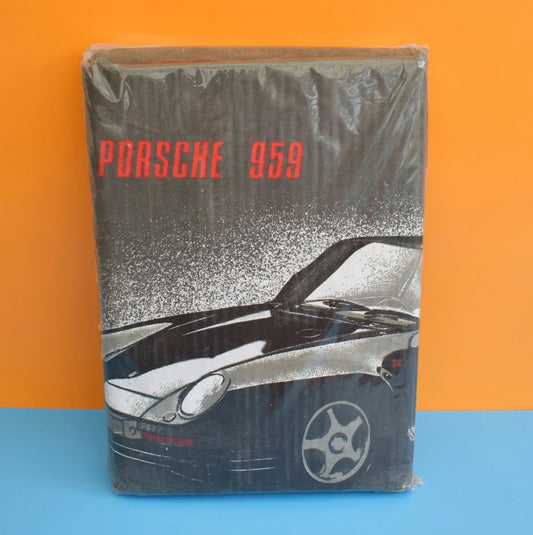 Vintage 1980s Single Duvet Set - Porsche 959 Car - Unused by Vintage