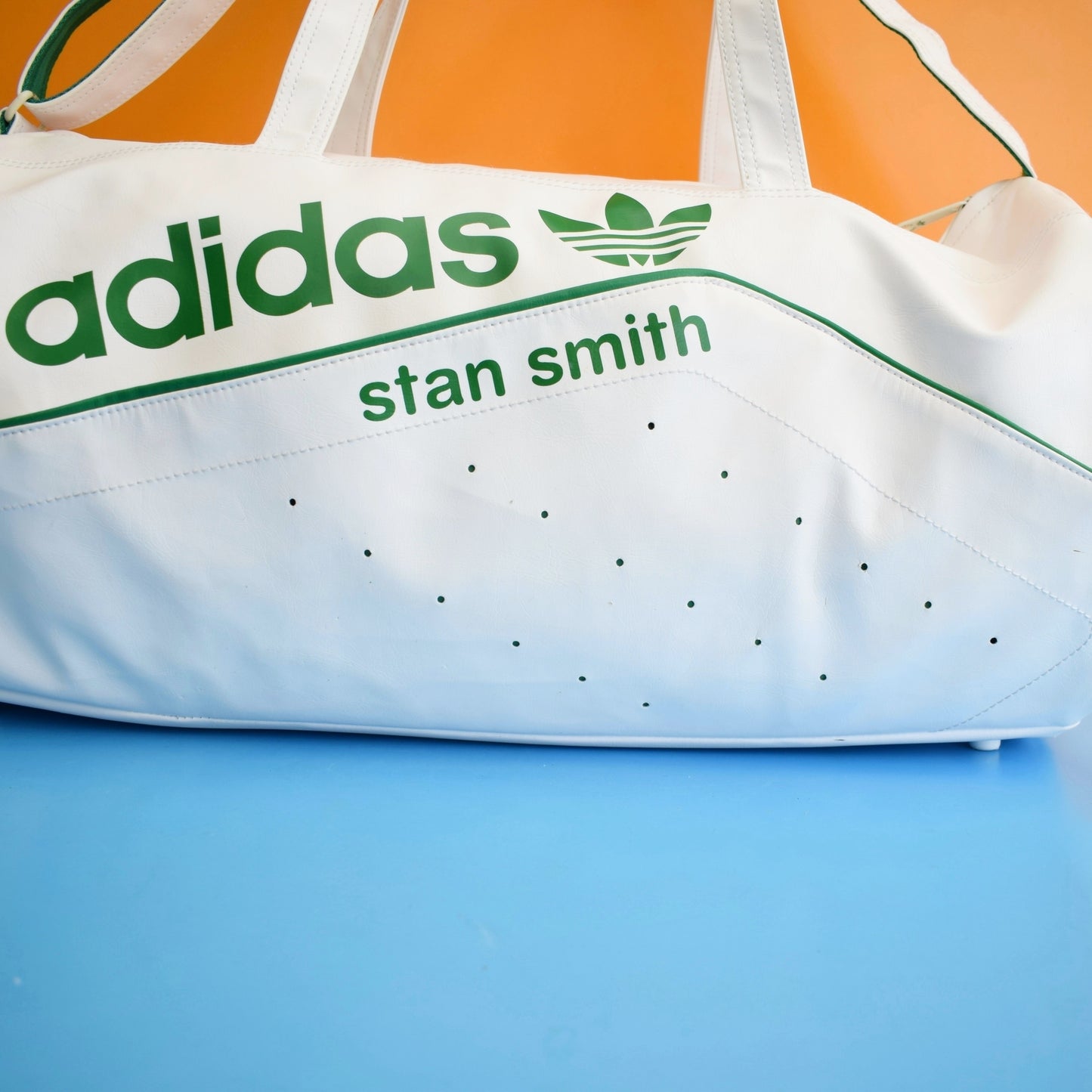 Vintage 2000s Rare Vinyl Sports Duffle Bag - Adidas - Stan Smith