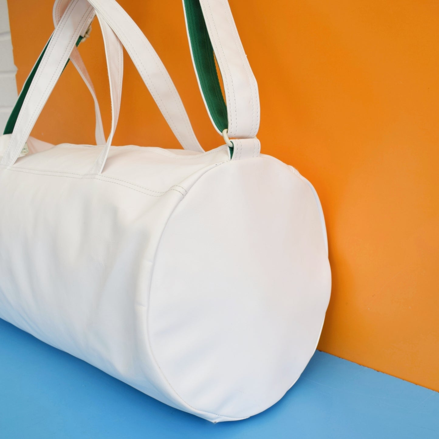 Vintage 2000s Rare Vinyl Sports Duffle Bag - Adidas - Stan Smith