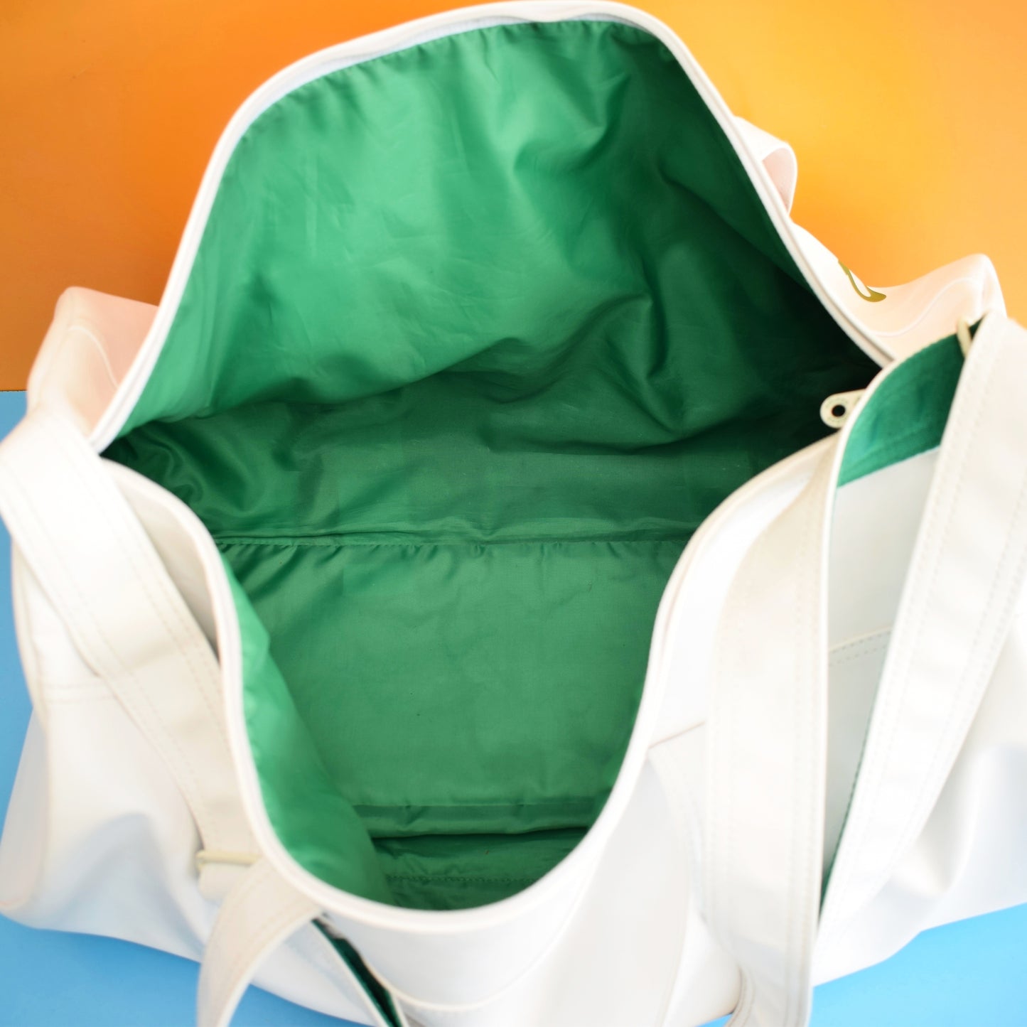 Vintage 2000s Rare Vinyl Sports Duffle Bag - Adidas - Stan Smith