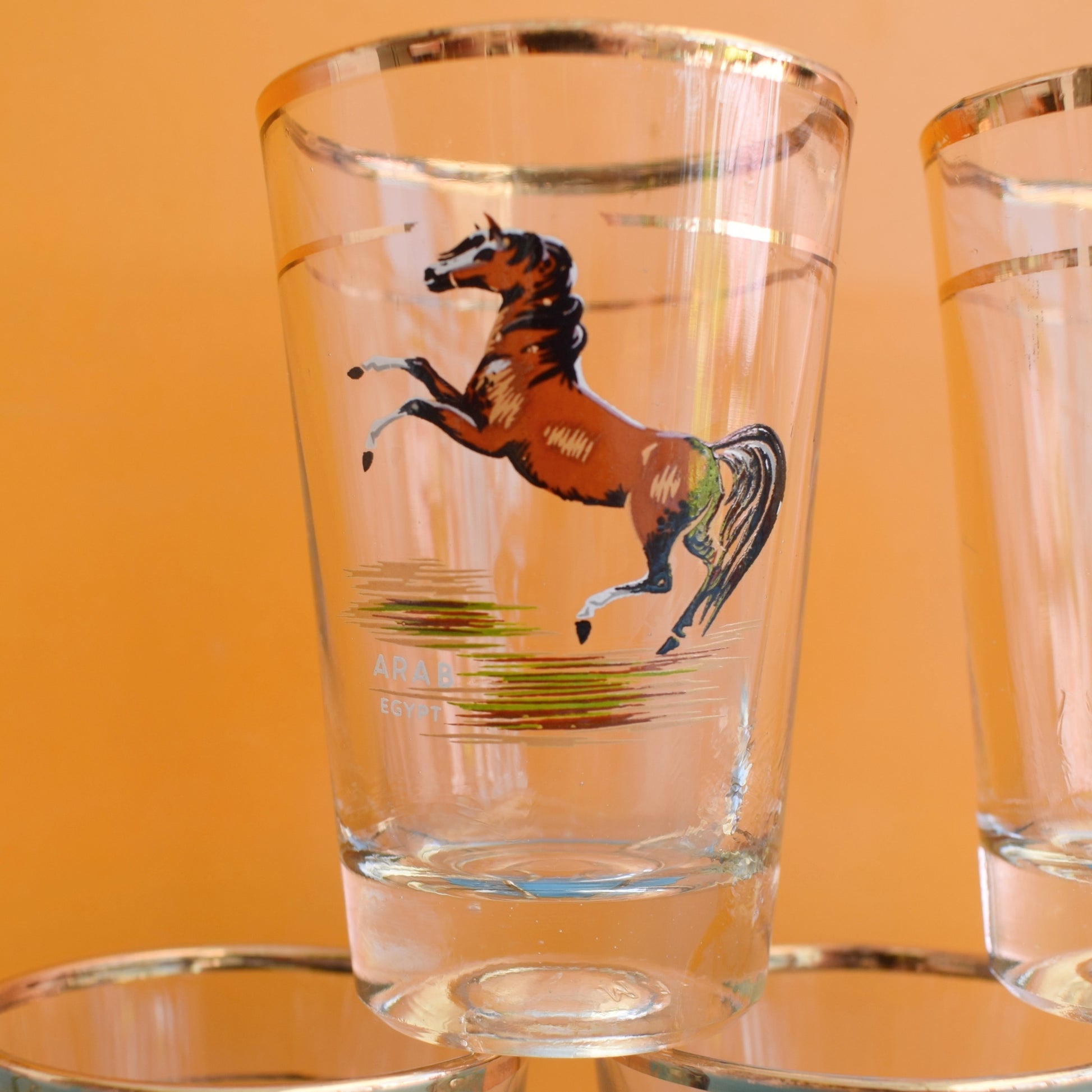 Vintage 1950s Tot Drinking Glass Set