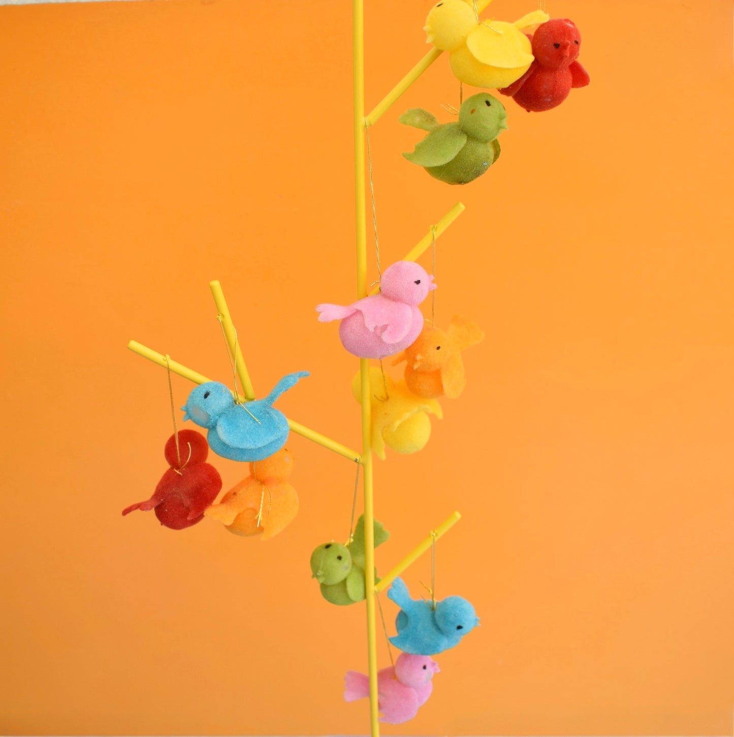 Vintage 1970s Flocked Bird Christmas Decs - Unused In Packets by Pineapple Retro