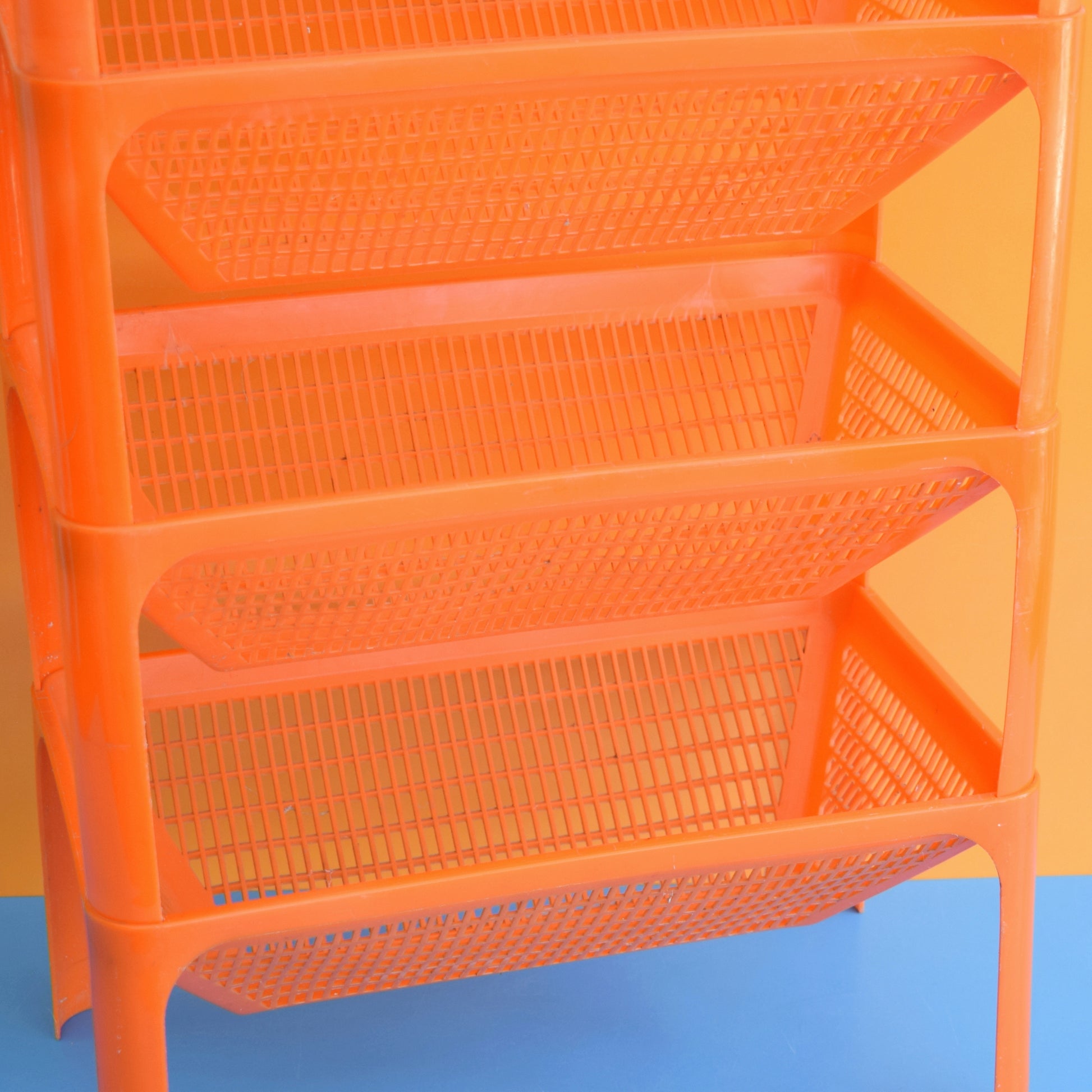 Vintage 1970s Plastic Storage / Vegetable Rack - Laricol - Orange . by Vintage