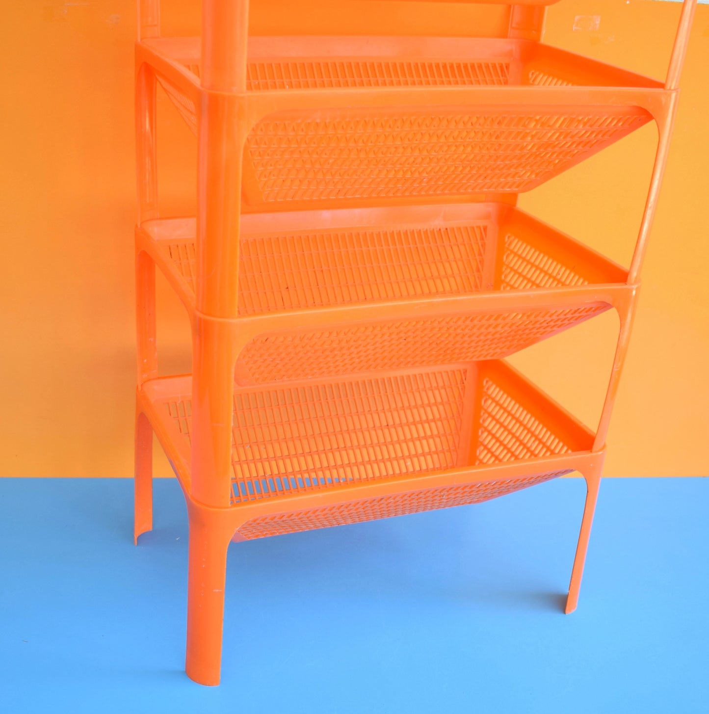 Vintage 1970s Plastic Storage / Vegetable Rack - Laricol - Orange . by Vintage