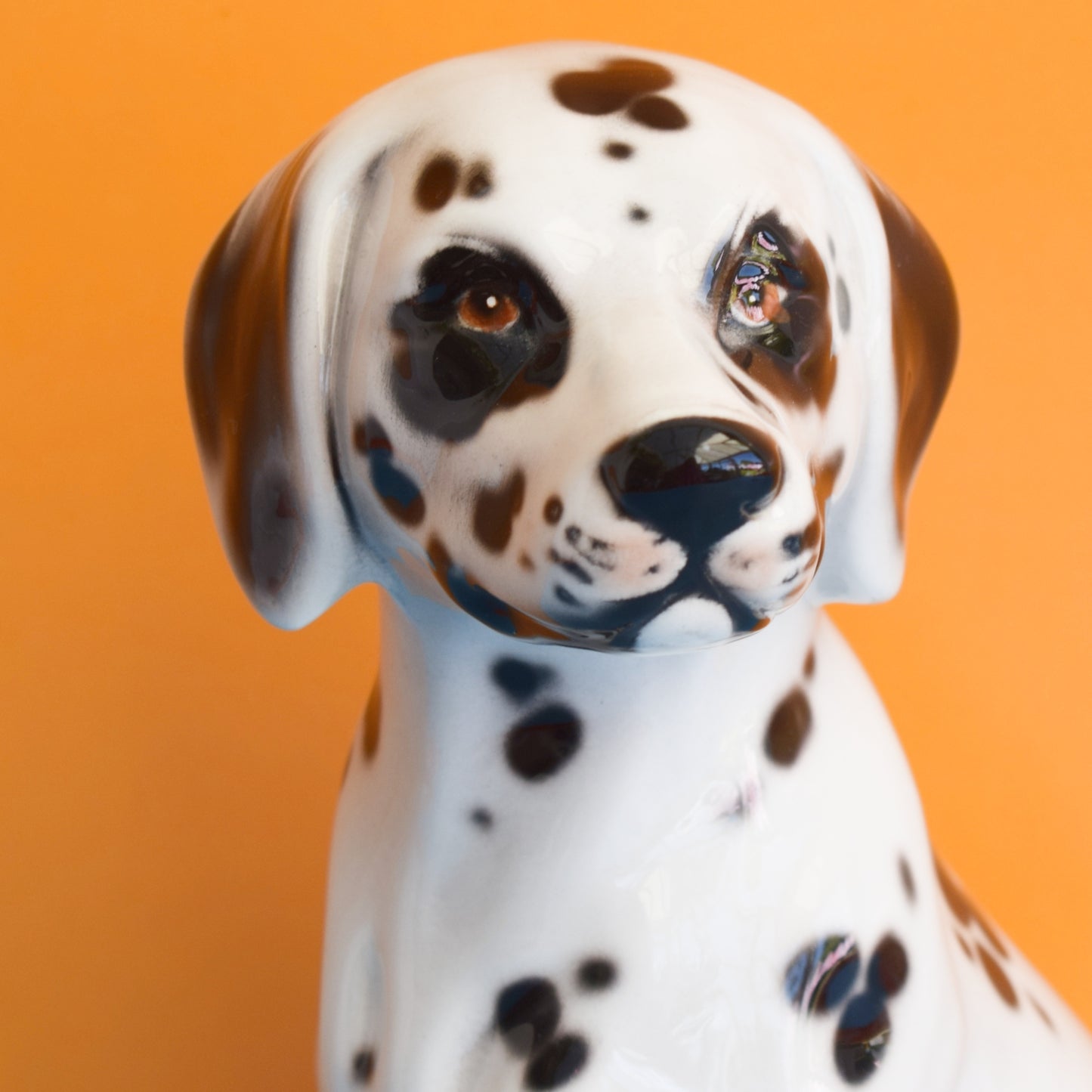 Vintage 1970s Ceramic Dalmatian Dog Figure - Medium