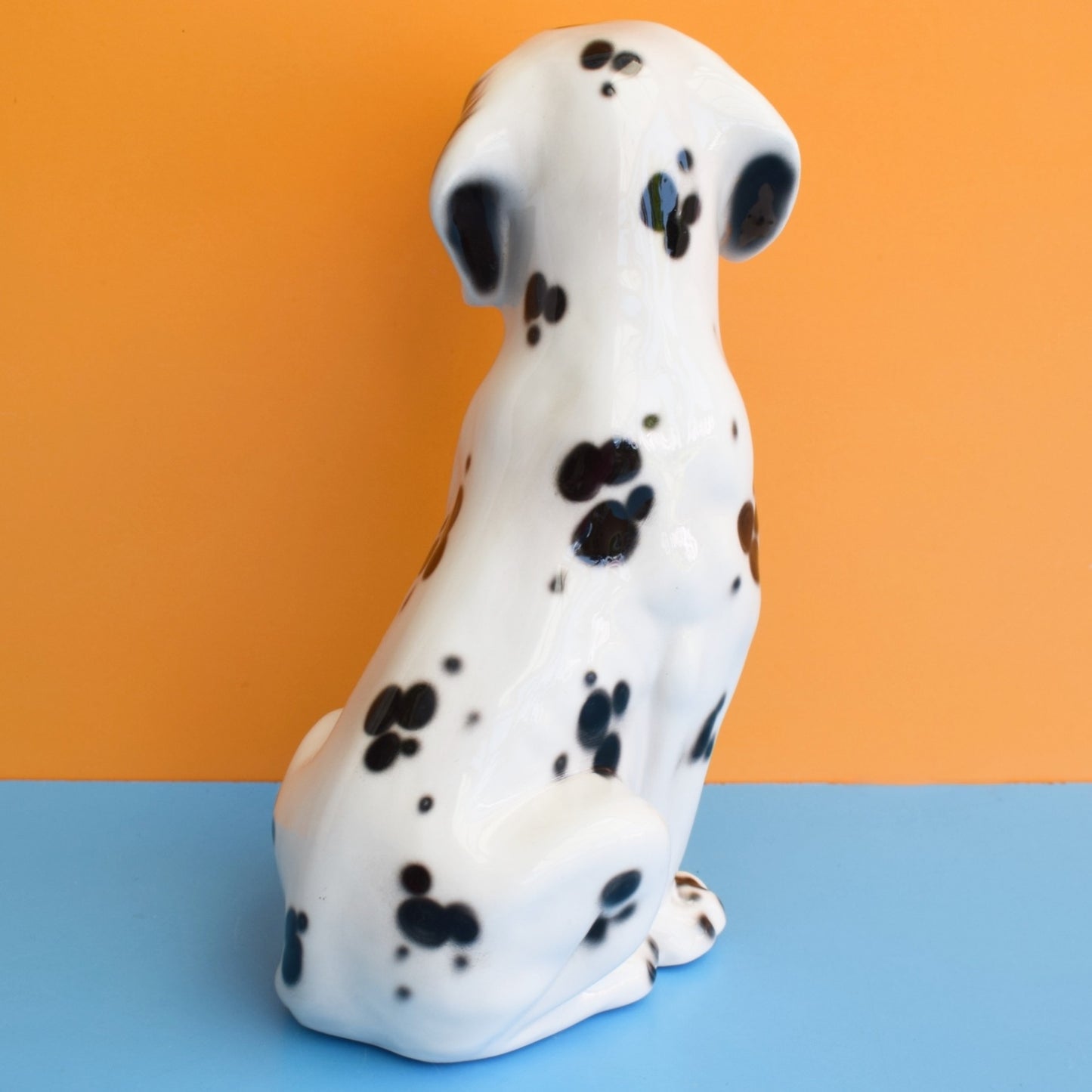 Vintage 1970s Ceramic Dalmatian Dog Figure - Medium