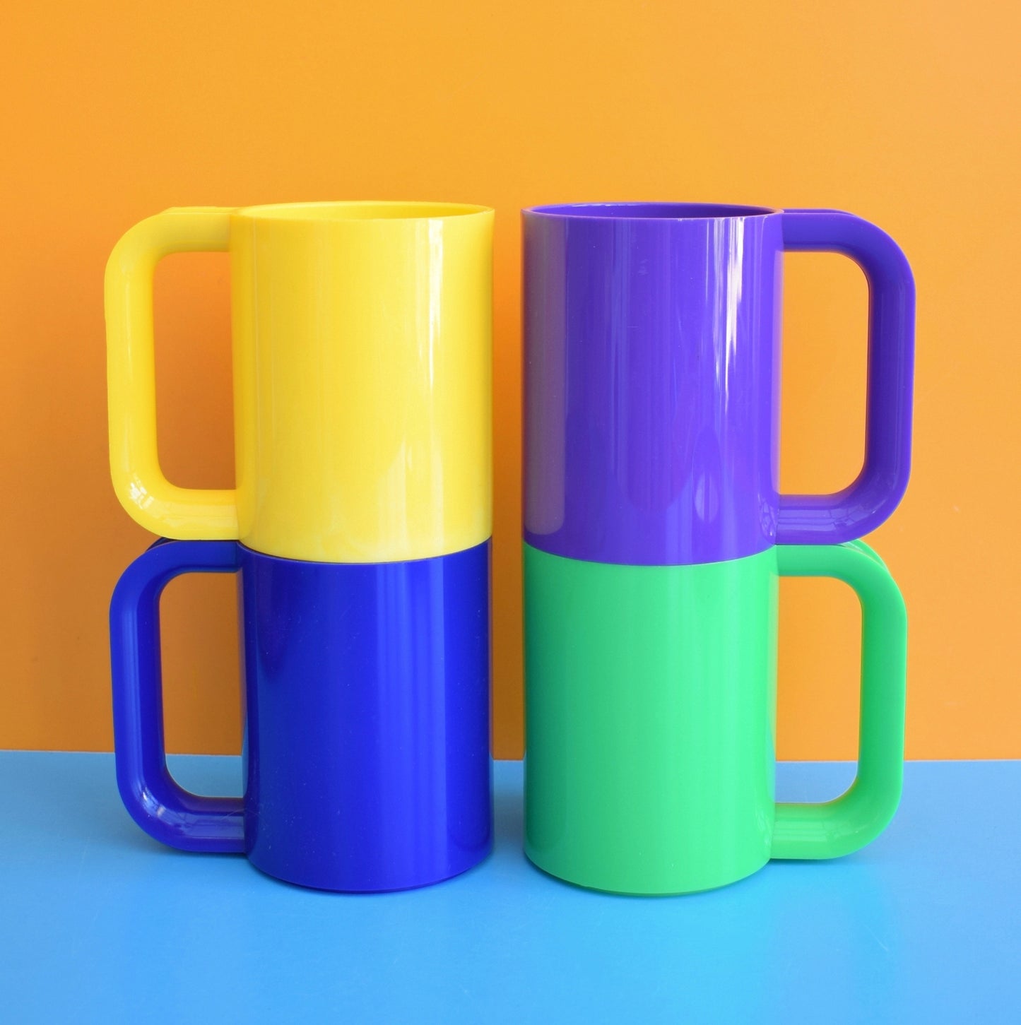 Vintage 1970s Melamine Plastic Mugs & Plates - Heller - Max by Pineapple Retro