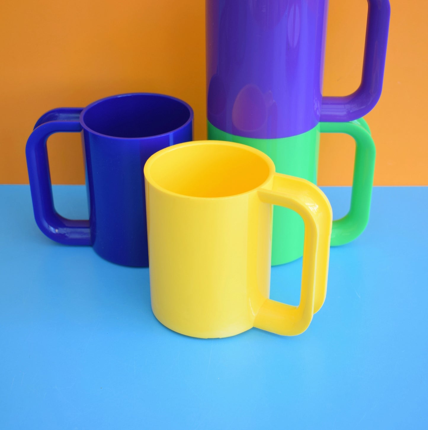 Vintage 1970s Melamine Plastic Mugs & Plates - Heller - Max by Pineapple Retro