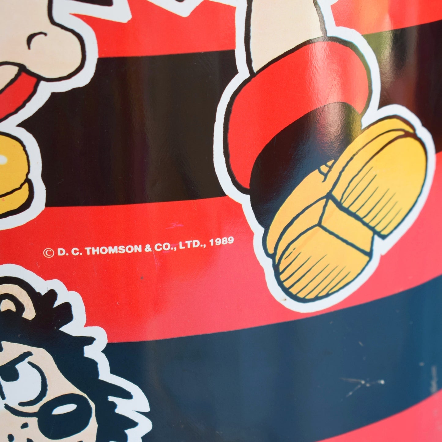 Vintage 1980s Large Metal Bin / Umbrella Stand - Dennis The Menace