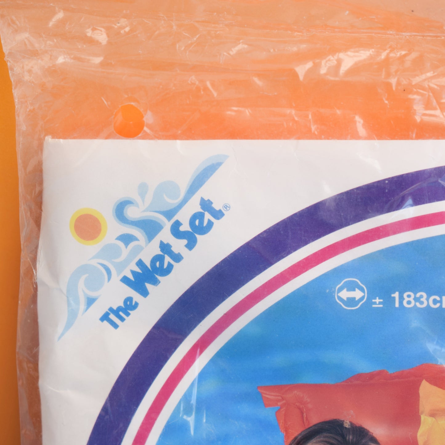 Vintage 1990s Vinyl Inflatable Lilo - Ideal Beach Use - Orange