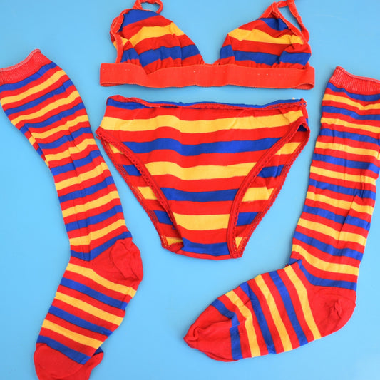 Vintage 1970s Knickers / Bra/ Socks - Underwear - Mary Quant- Booby Trap Set