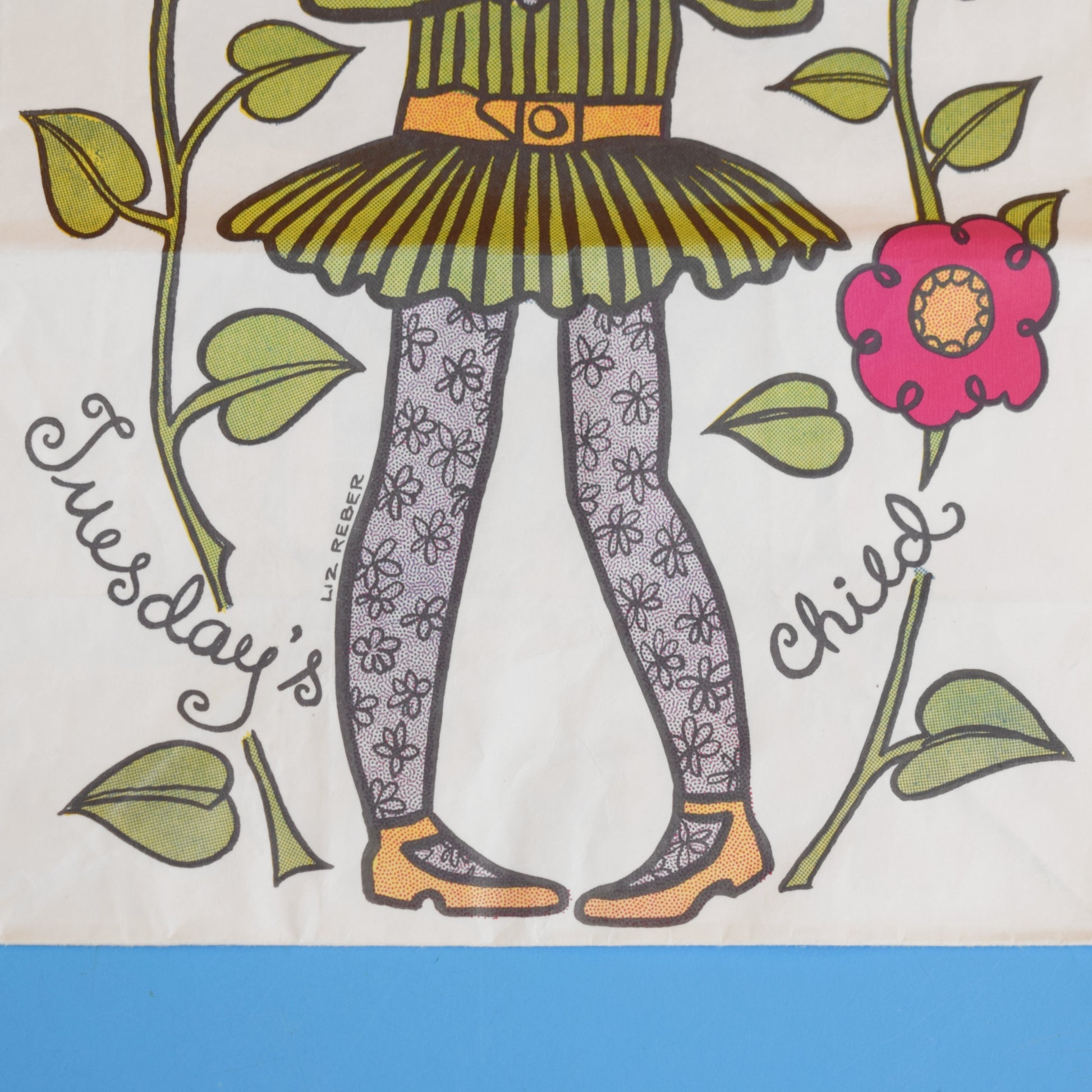 Vintage 1970s Paper Bags - by Liz Reber - Days Of The Week by Eric's Cards