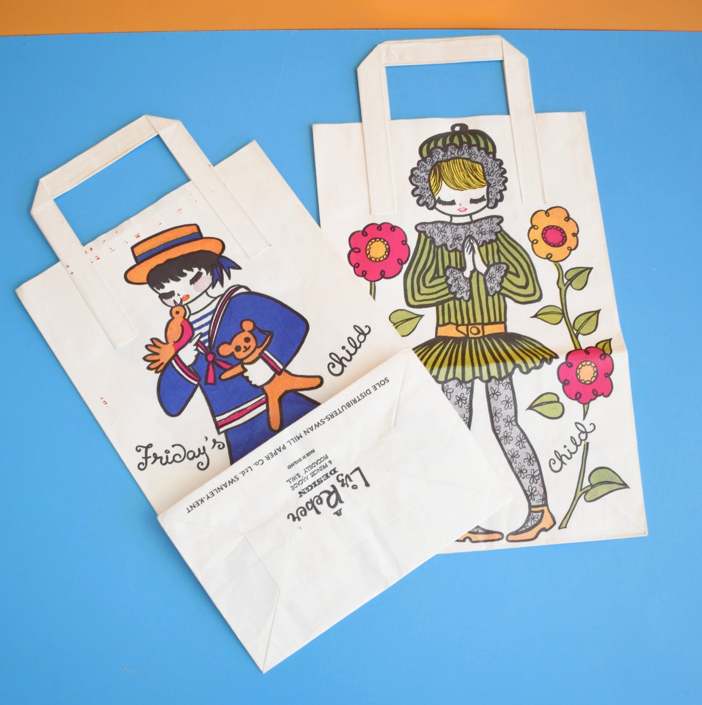 Vintage 1970s Paper Bags - by Liz Reber - Days Of The Week by Eric's Cards