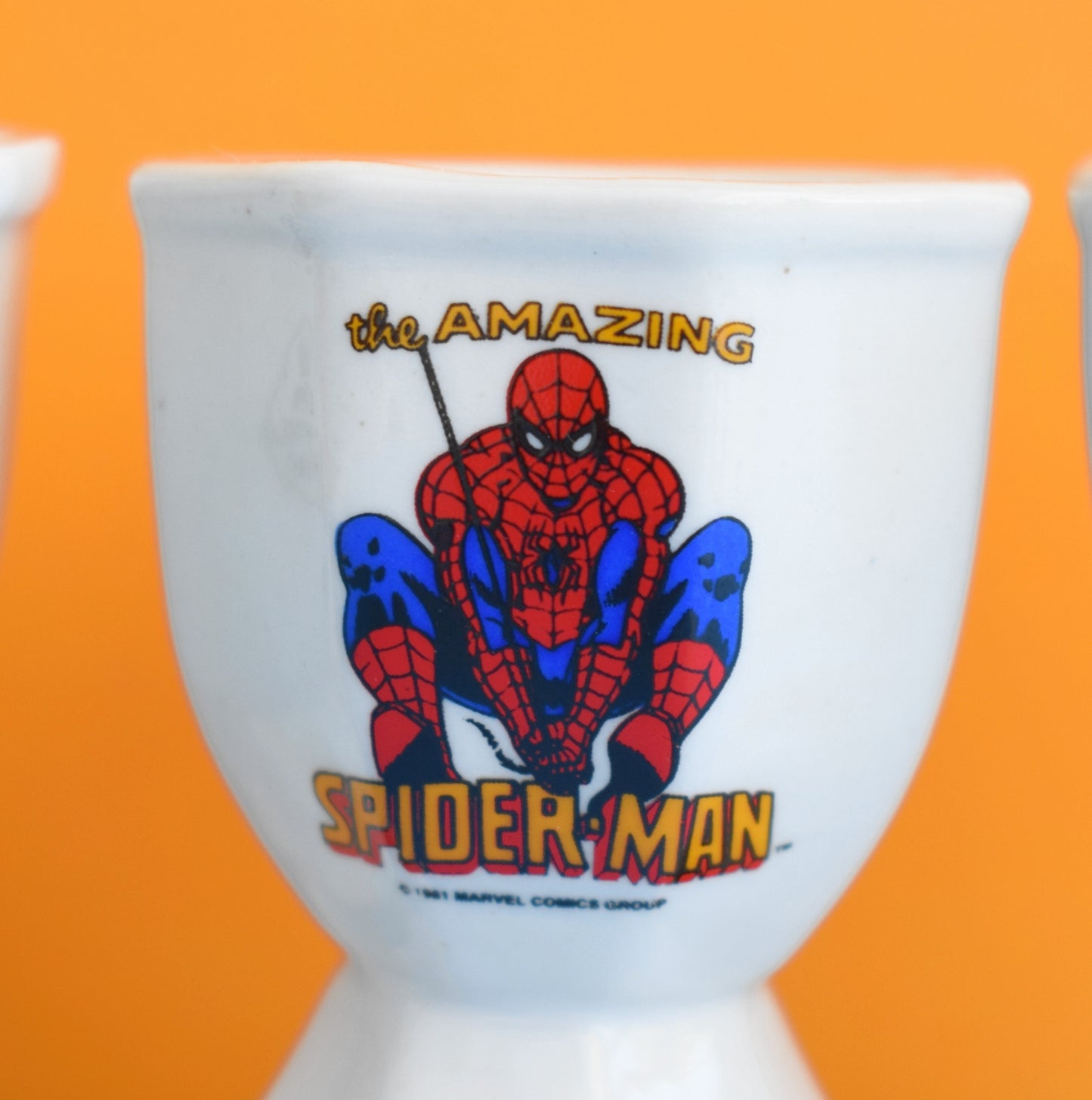 Vintage 1990s Egg Cups - Ninja Turtles, Mario, Spiderman Etc by Vintage