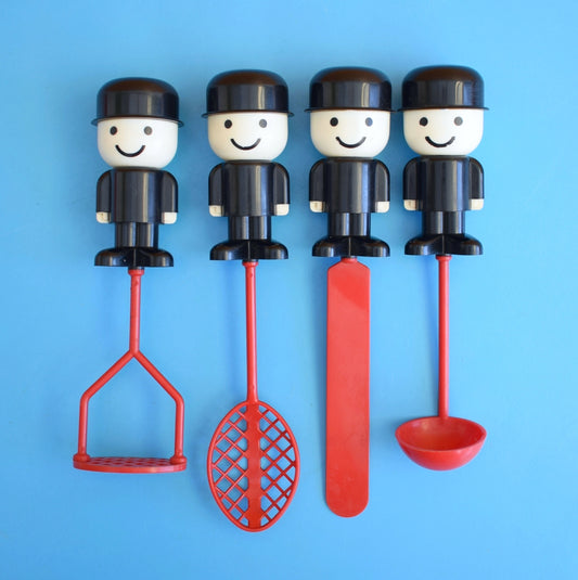 Vintage 1970s Plastic Spillers Fred Baking Utensils x4 by Pineapple Retro