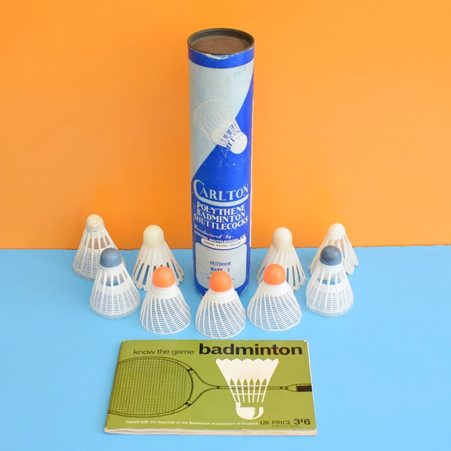 Vintage 1960s Badminton Book & Shuttlecocks