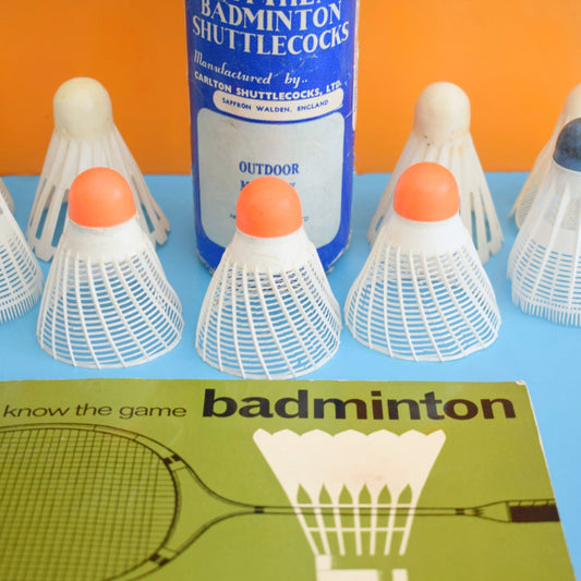 Vintage 1960s Badminton Book & Shuttlecocks
