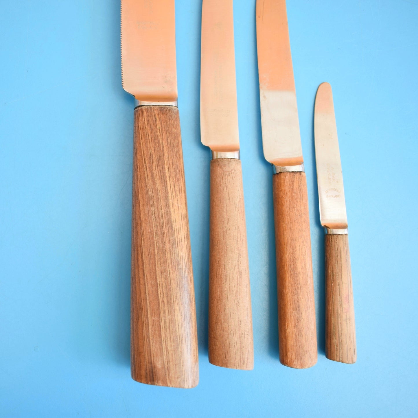 Vintage 1960s Wooden Handled Cheese Knife / Butter Knife