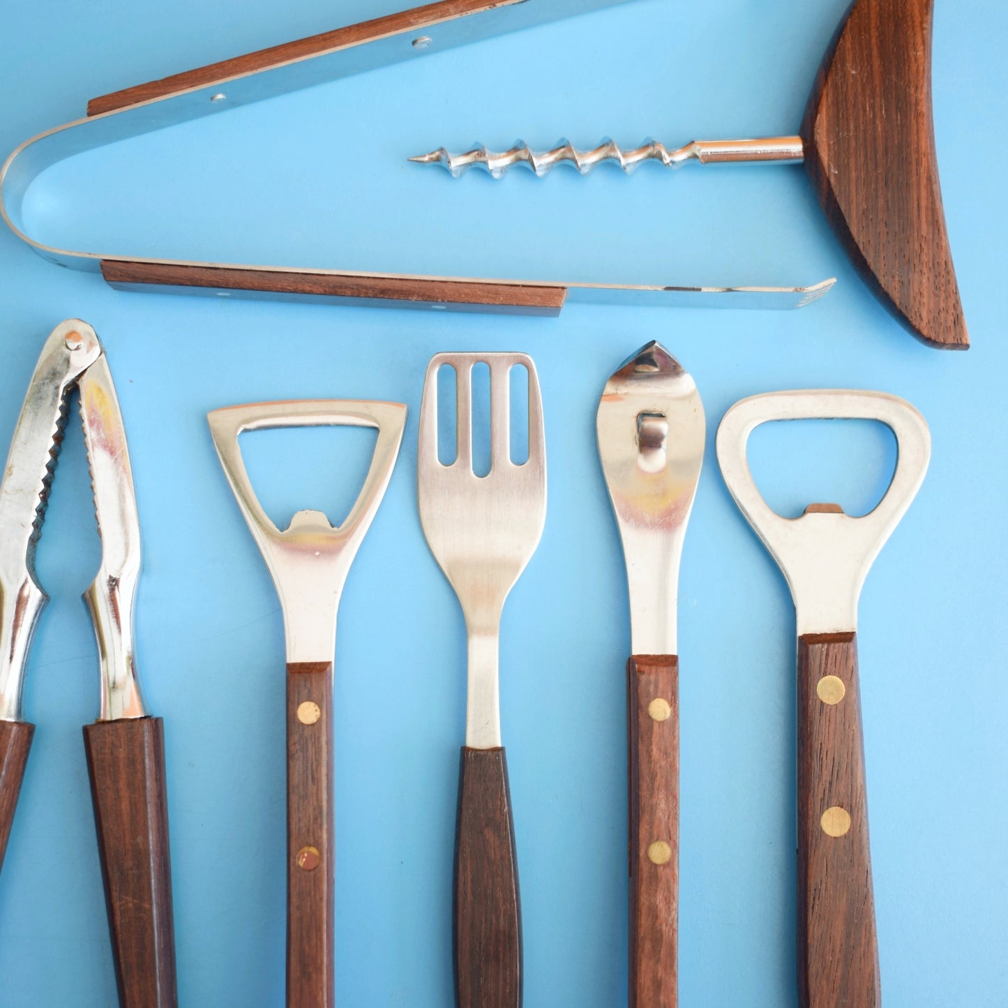 Vintage 1960s Stylish Rosewood Serving Pieces - Bar