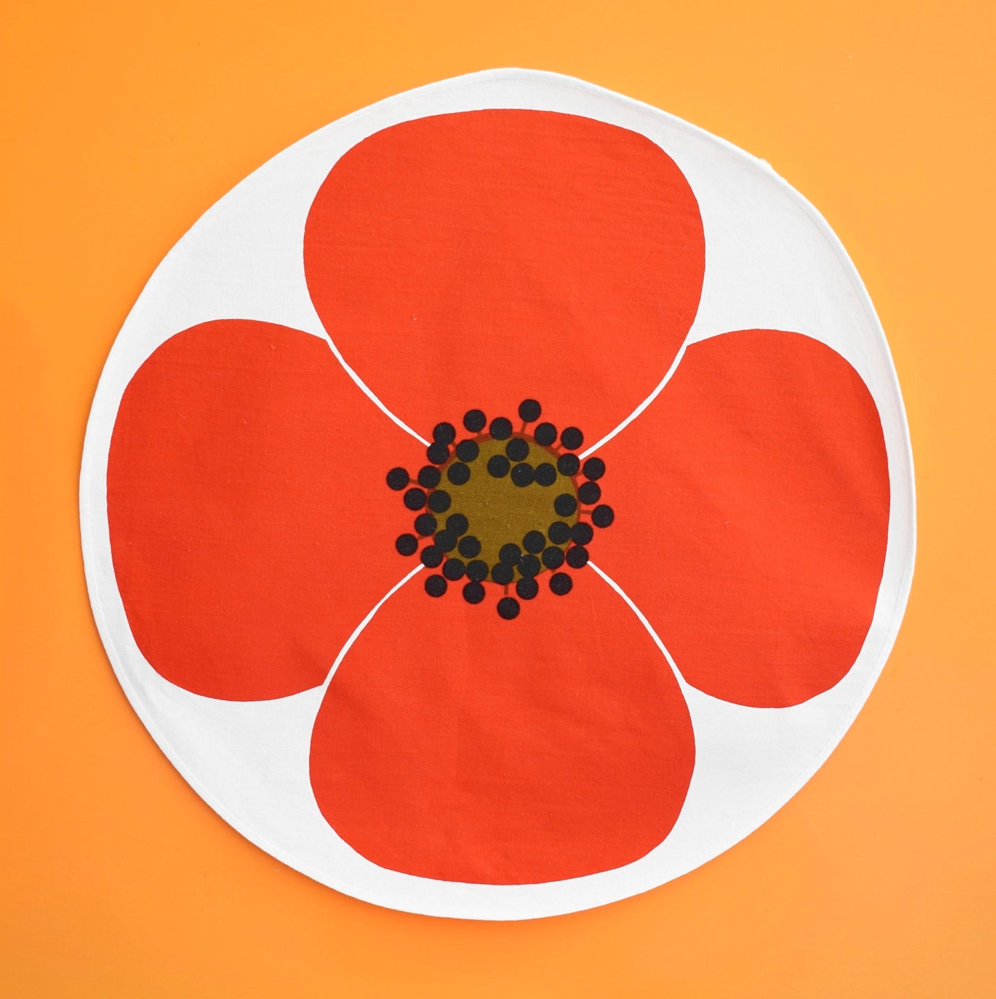 Vintage 1970s Laurids Lonborg Flower Power Placemats x4 by Pineapple Retro