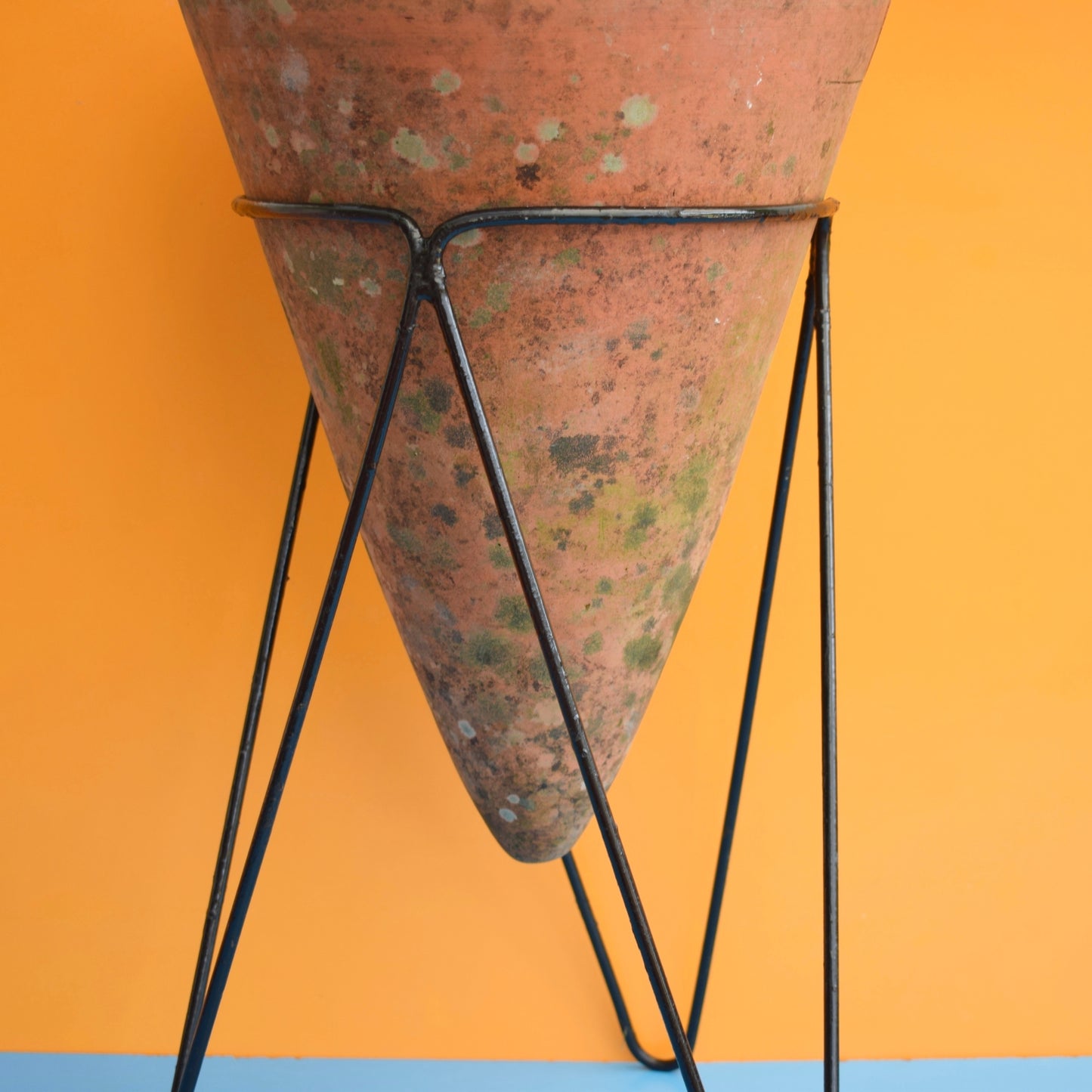 Vintage 1950s Rare Planter - Conical Terracotta / Hairpin - Terrance Conran Plant Life