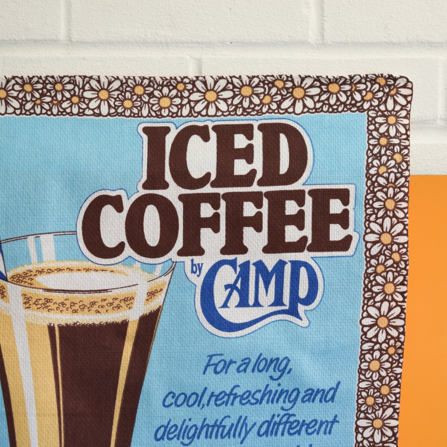 Vintage 1980s Tea Towel - Camp Iced Coffee by Vintage