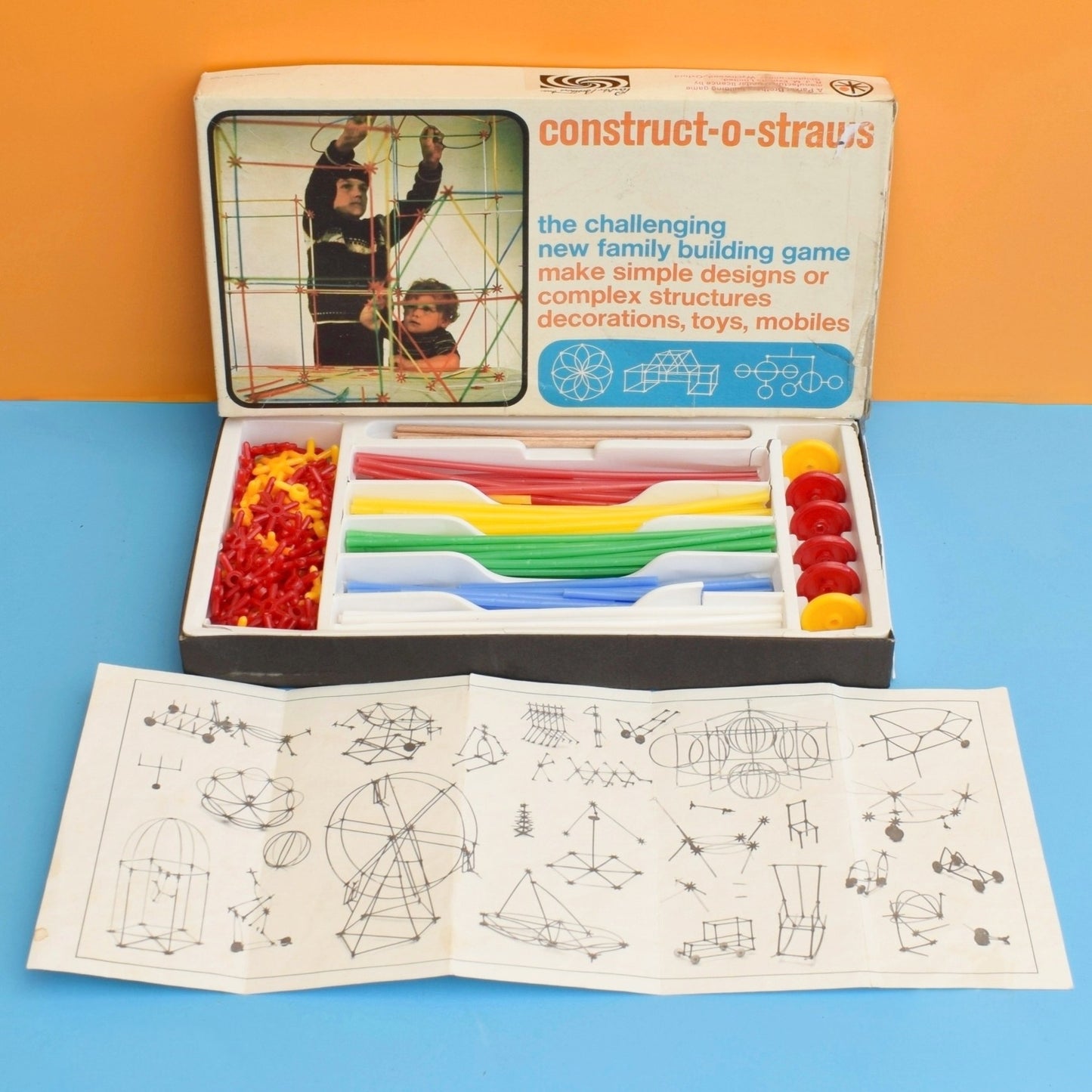 Vintage 1970s Model Making Kit - Construct-O-Straws