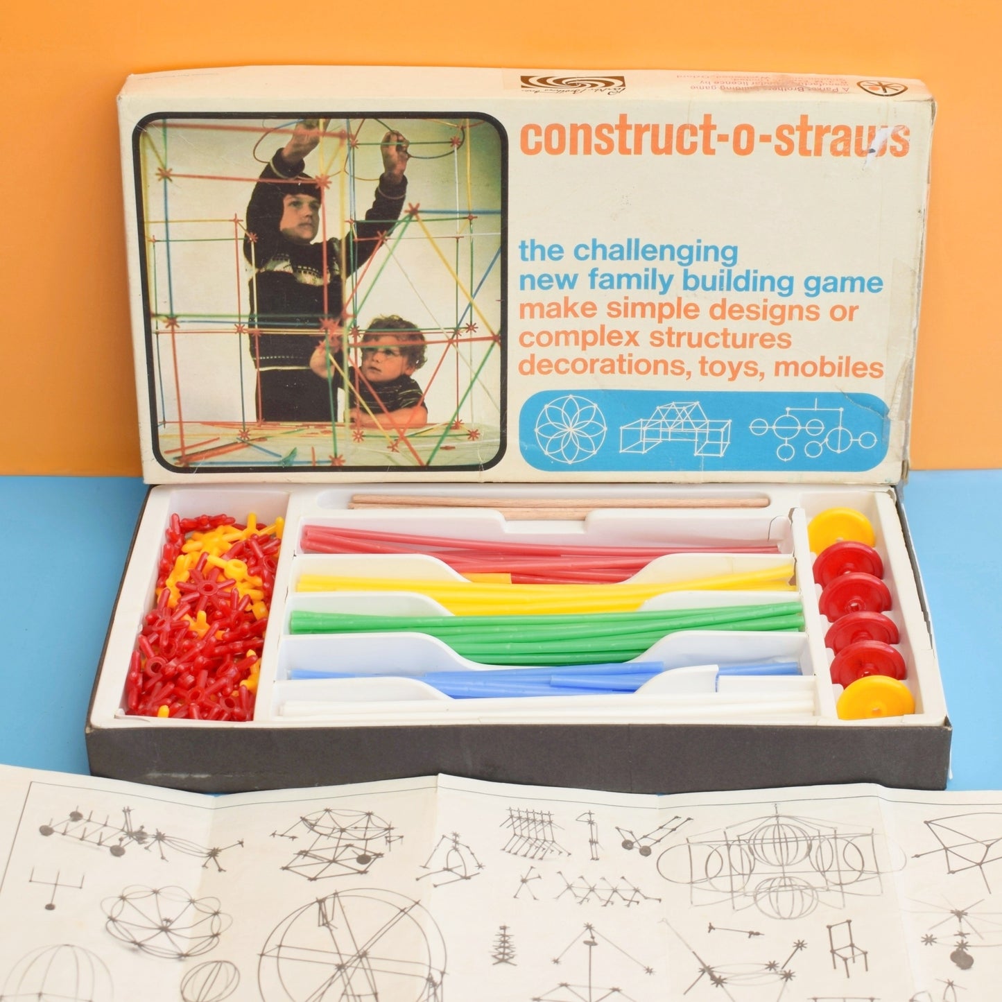 Vintage 1970s Model Making Kit - Construct-O-Straws