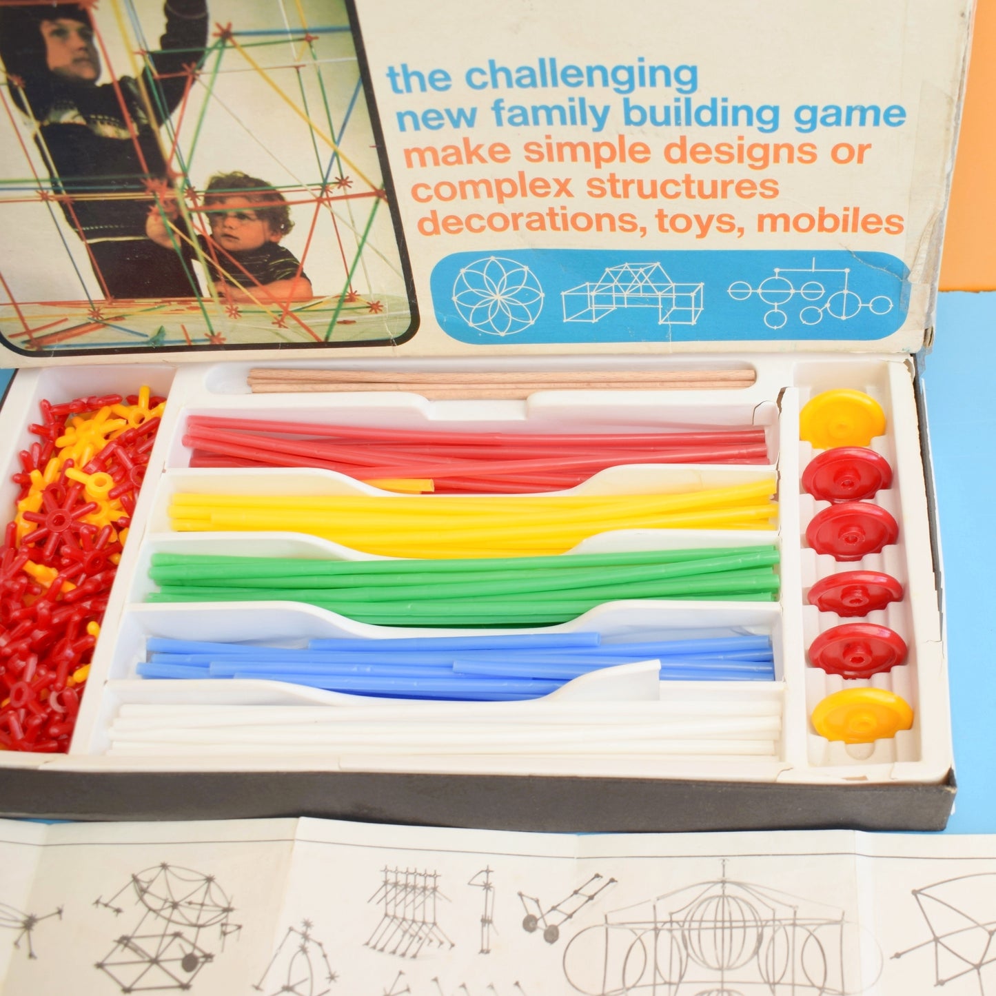 Vintage 1970s Model Making Kit - Construct-O-Straws