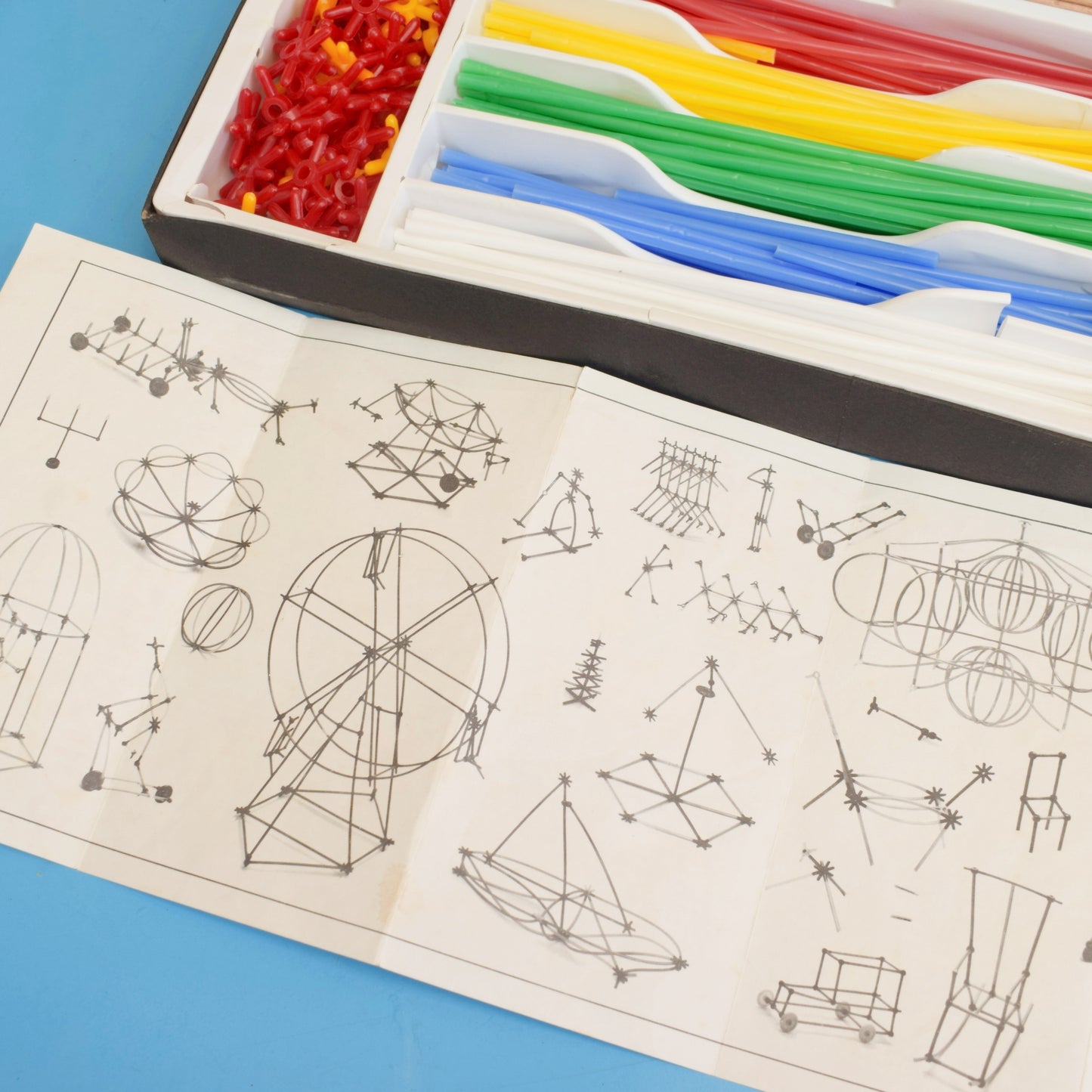 Vintage 1970s Model Making Kit - Construct-O-Straws